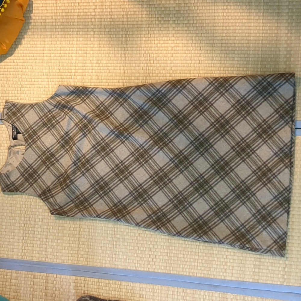 Willie Smith Wool Plaid jumper dress